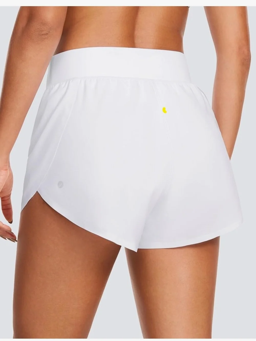 CRZ YOGA Grey High-Waist Athletic Shorts